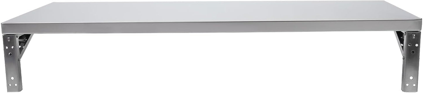 Folding Stainless Steel Wall-Mounted Shelf – Commercial Grade